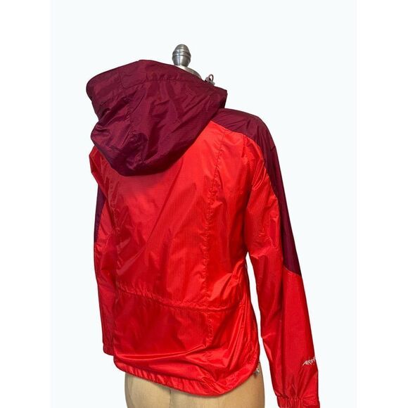 Mountain Hardwear Red Burgundy Nylon Hooded Windbreaker Small - Picture 3 of 6